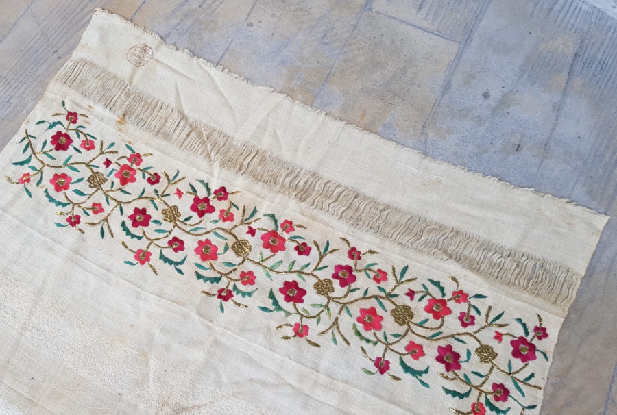 OSMANLICA DAMGALI 1853 TARİHLİ ÇOK NADİR HAVLU