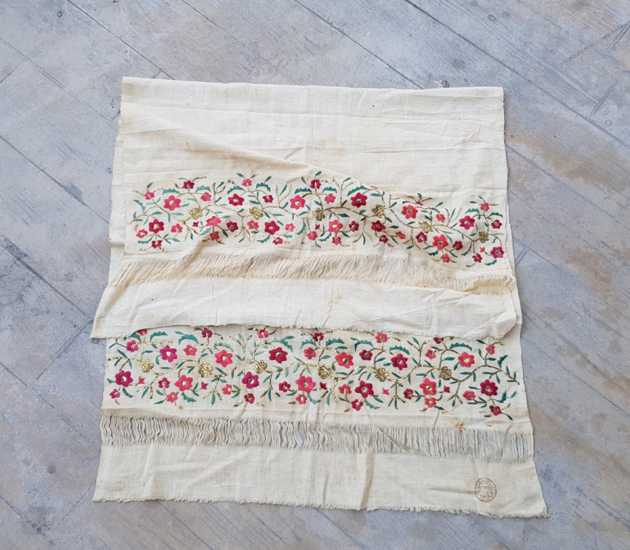 OSMANLICA DAMGALI 1853 TARİHLİ ÇOK NADİR HAVLU