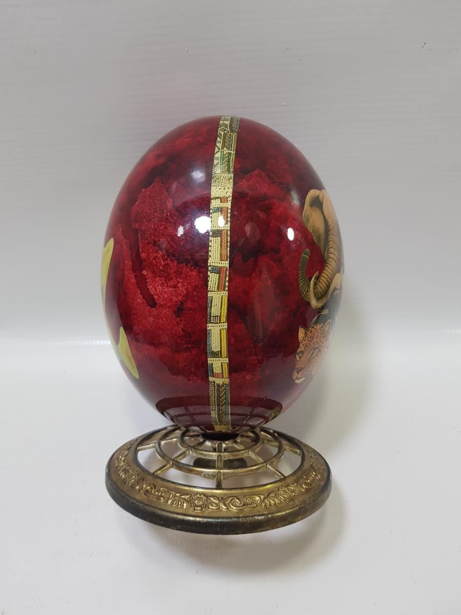 ÜZERİ RESİMLİ SANATÇI İMZALI DEVE KUŞU YUMURTASI