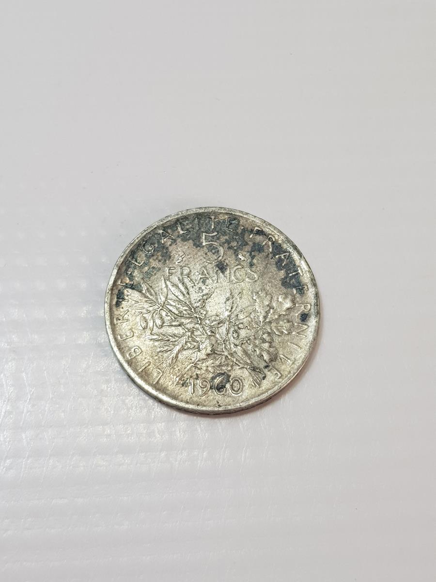 1960 FRANSA GÜMÜŞ 5 FRANK