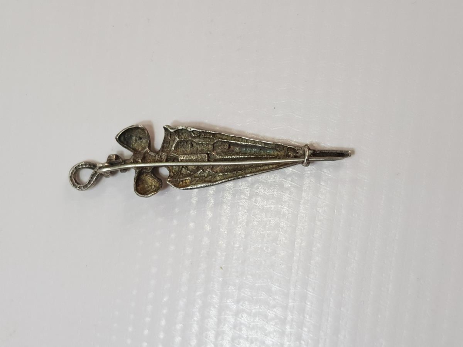 ŞEMSİYE FORMLU GÜMÜŞ BROŞ