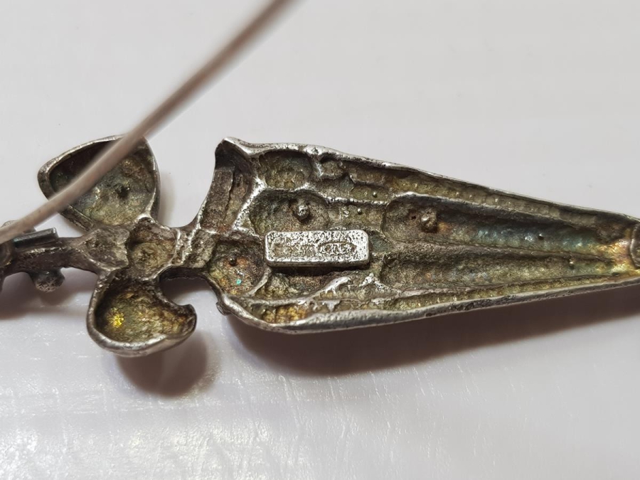 ŞEMSİYE FORMLU GÜMÜŞ BROŞ