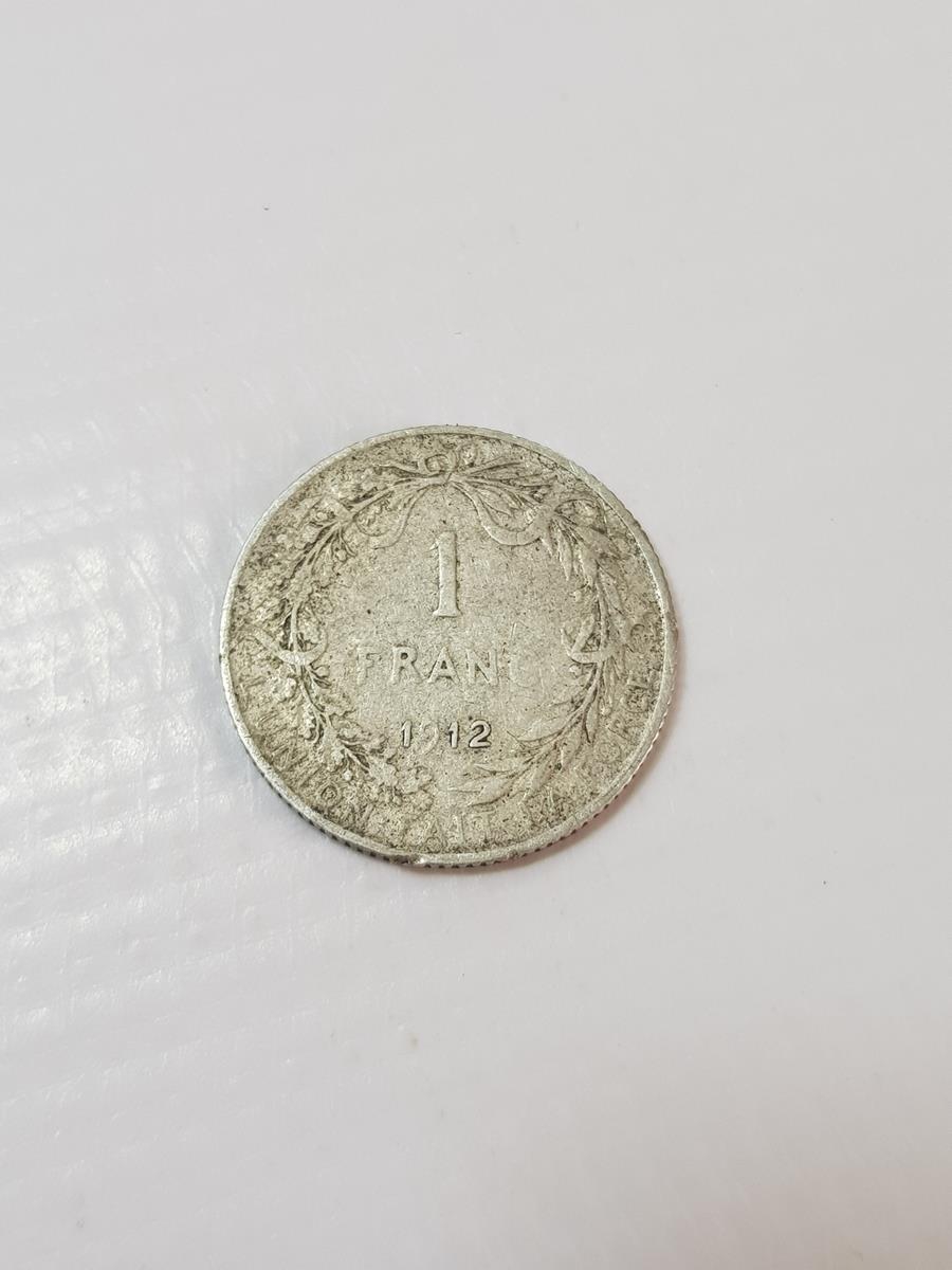1912 BELÇİKA GÜMÜŞ 1 FRANK