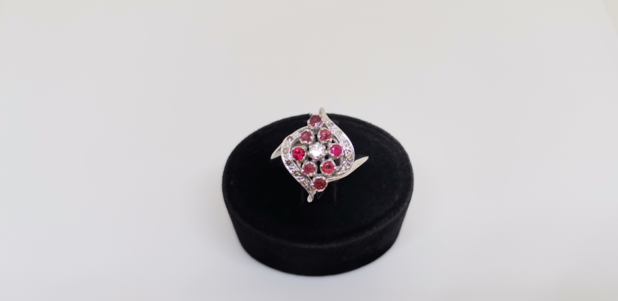 YAKUT VE PIRLANTA TAŞLI BÜYÜK SALYANGOZ MODELİ YÜZÜK