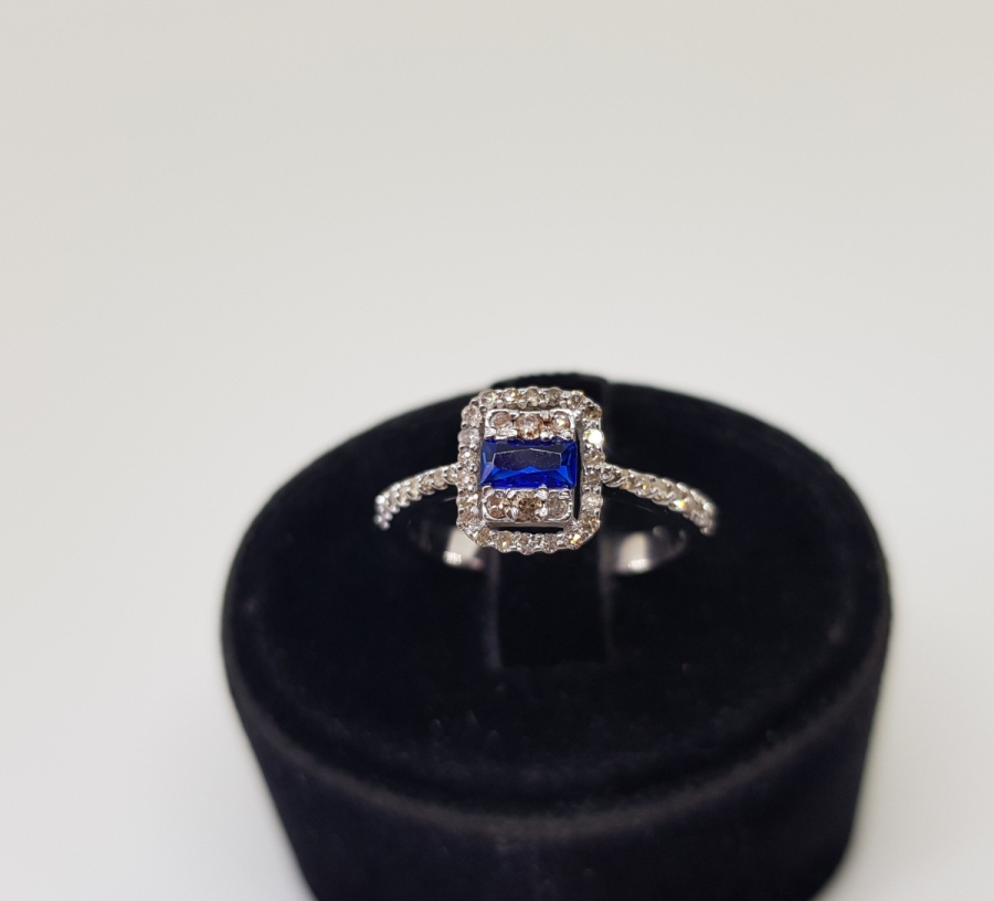 SAFİR VE PIRLANTA TAŞLI KALİBRE MODEL YÜZÜK