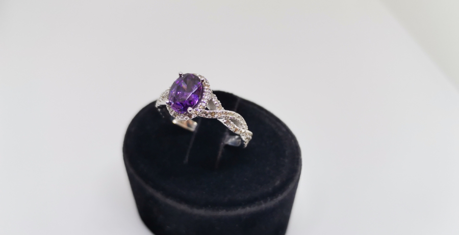 AMETİST VE PIRLANTA TAŞLI SONSULUK MODEL YÜZÜK