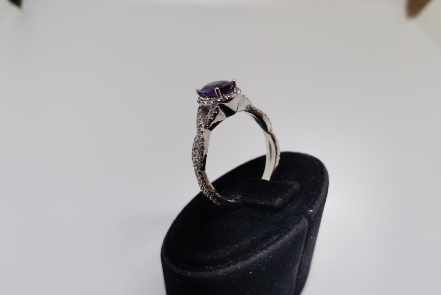 AMETİST VE PIRLANTA TAŞLI SONSULUK MODEL YÜZÜK