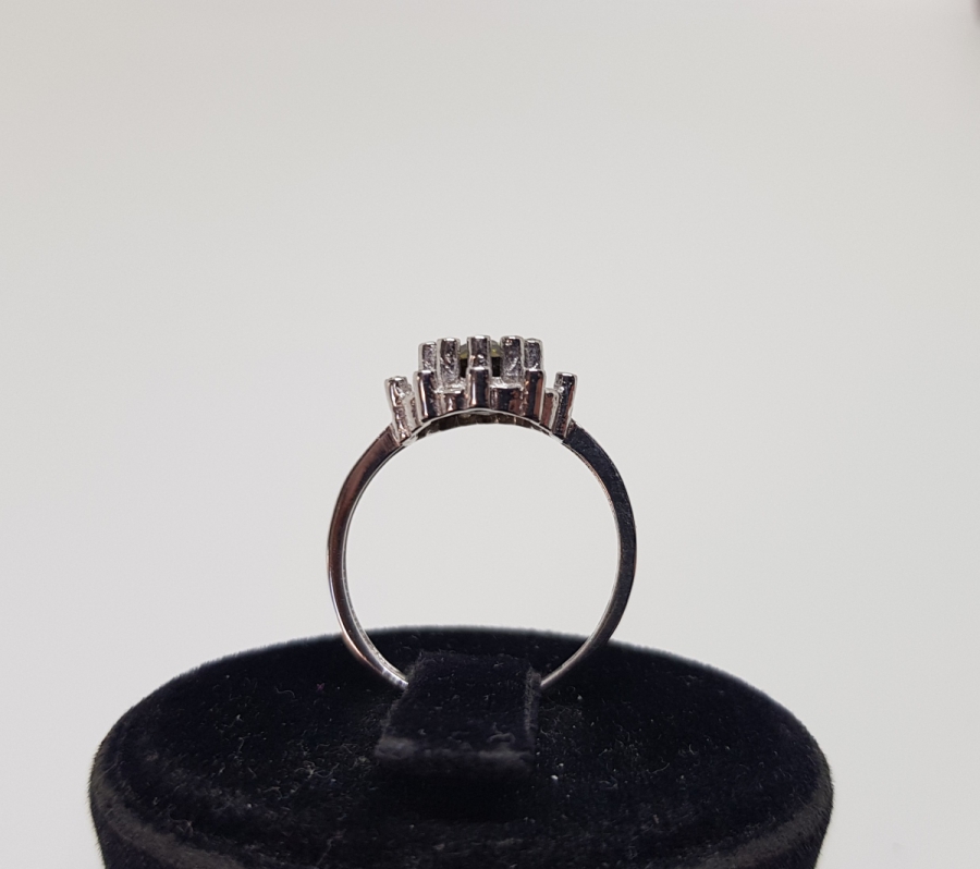 SİTRİN VE PIRLANTA TAŞLI AY MODELİ YÜZÜK