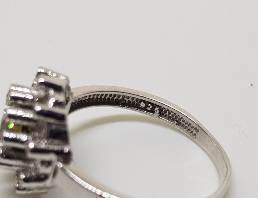 SİTRİN VE PIRLANTA TAŞLI AY MODELİ YÜZÜK