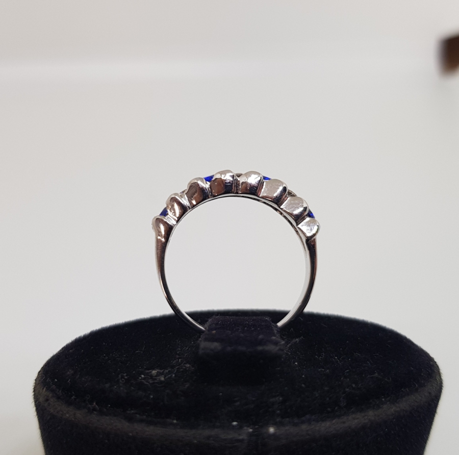 SAFİR VE PIRLANTA TAŞLI AYRIK MODEL YÜZÜK