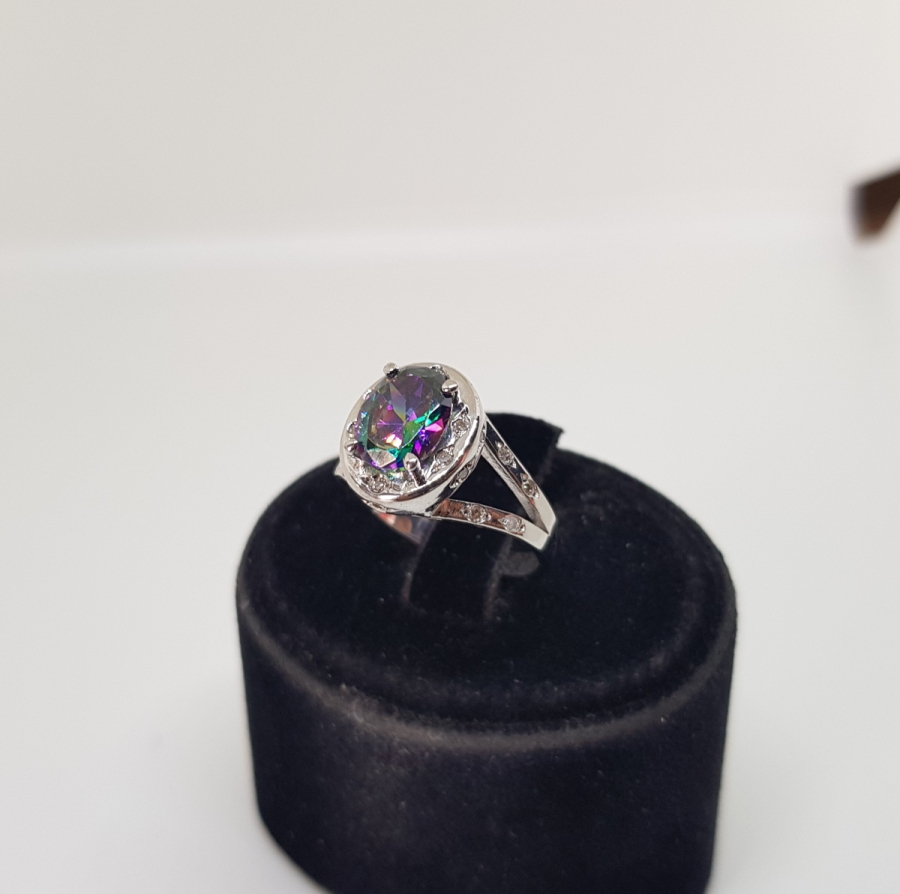 AMETİST VE PIRLANTA TAŞLI DİVANHANE MODEL YÜZÜK