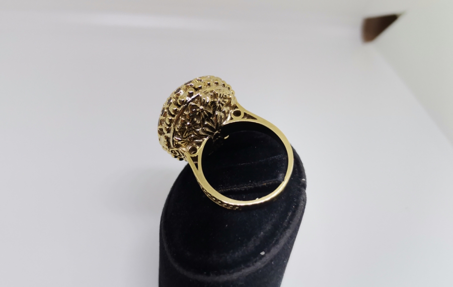 GARNET, SAFİR VE PIRLANTA TAŞLI BÜYÜK BOY YÜZÜK