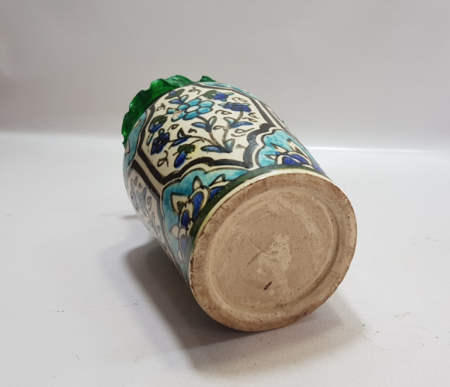 OSMANLI DÖNEMİ NADİR RENKTE BÜYÜK BOY KÜTAHYA ÇİNİ VAZO