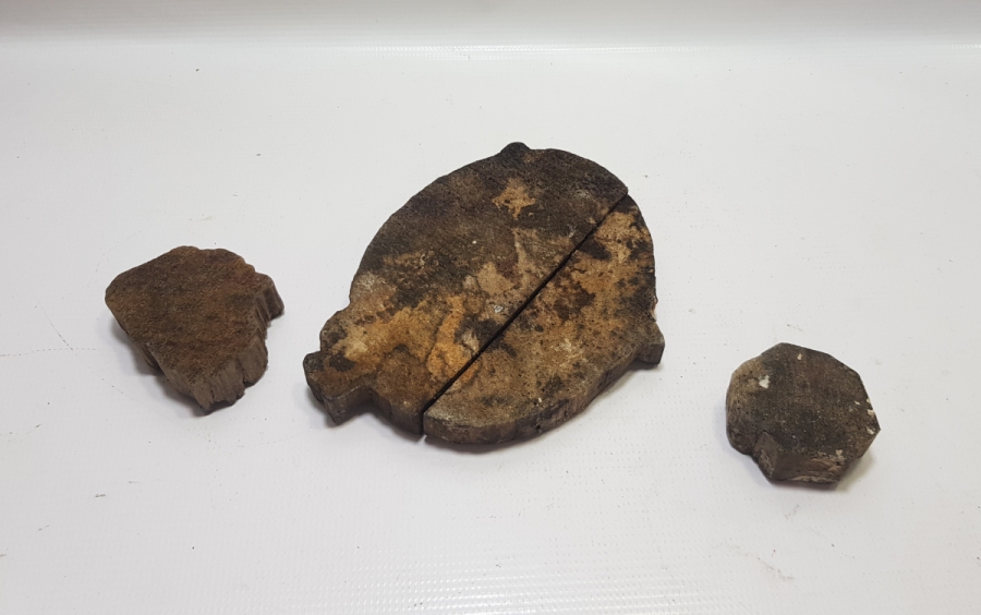 OSMANLI DÖNEMİ TOKAT İŞİ 3 ADET EL OYMA AHŞAP BASKI KALIBI