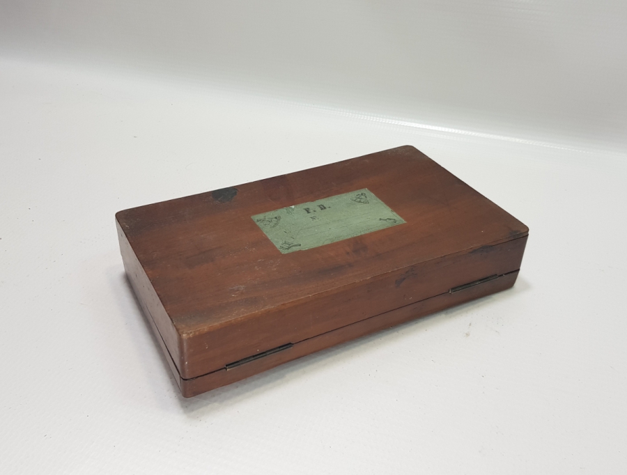 ORİJİNAL AHŞAP KUTUSUNDA OSMANLI DÖNEMİ MÜHENDİS ÇİZİM ALETLERİ - PERGEL KUTUSU