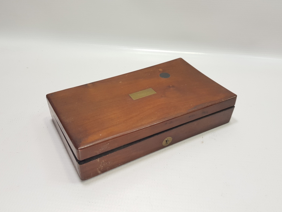 ORİJİNAL AHŞAP KUTUSUNDA OSMANLI DÖNEMİ MÜHENDİS ÇİZİM ALETLERİ - PERGEL KUTUSU