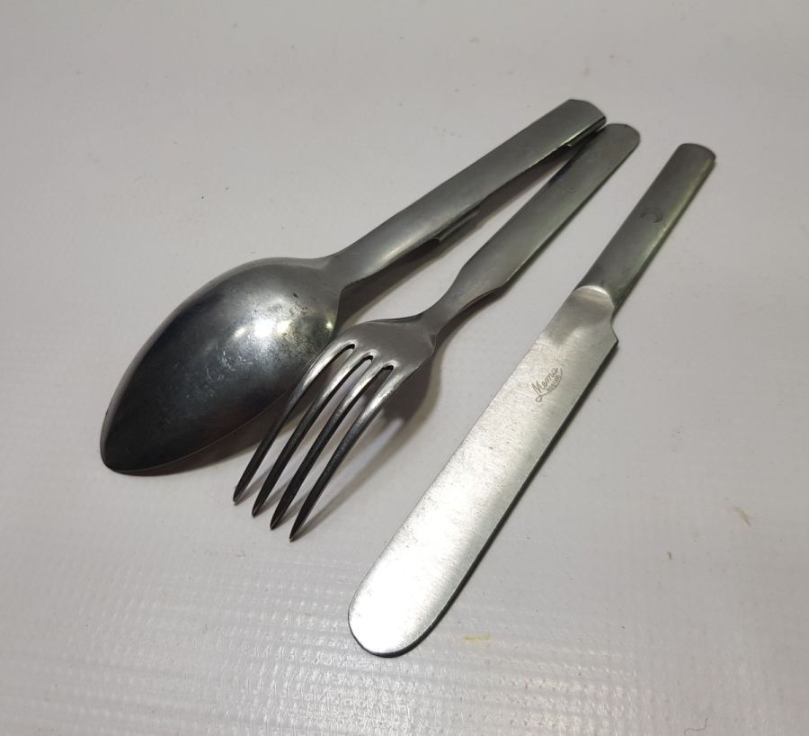 OSMANLI DÖNEMİ ÇOK NADİR HİLAL-İ AHMER ÇATAL BIÇAK KAŞIK SETİ