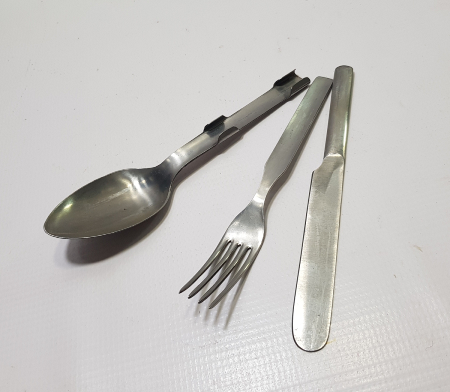 OSMANLI DÖNEMİ ÇOK NADİR HİLAL-İ AHMER ÇATAL BIÇAK KAŞIK SETİ