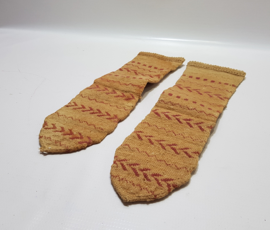 OSMANLI DÖNEMİ EL ÖRME YÖRÜK İŞİ YÜN ÇORAP