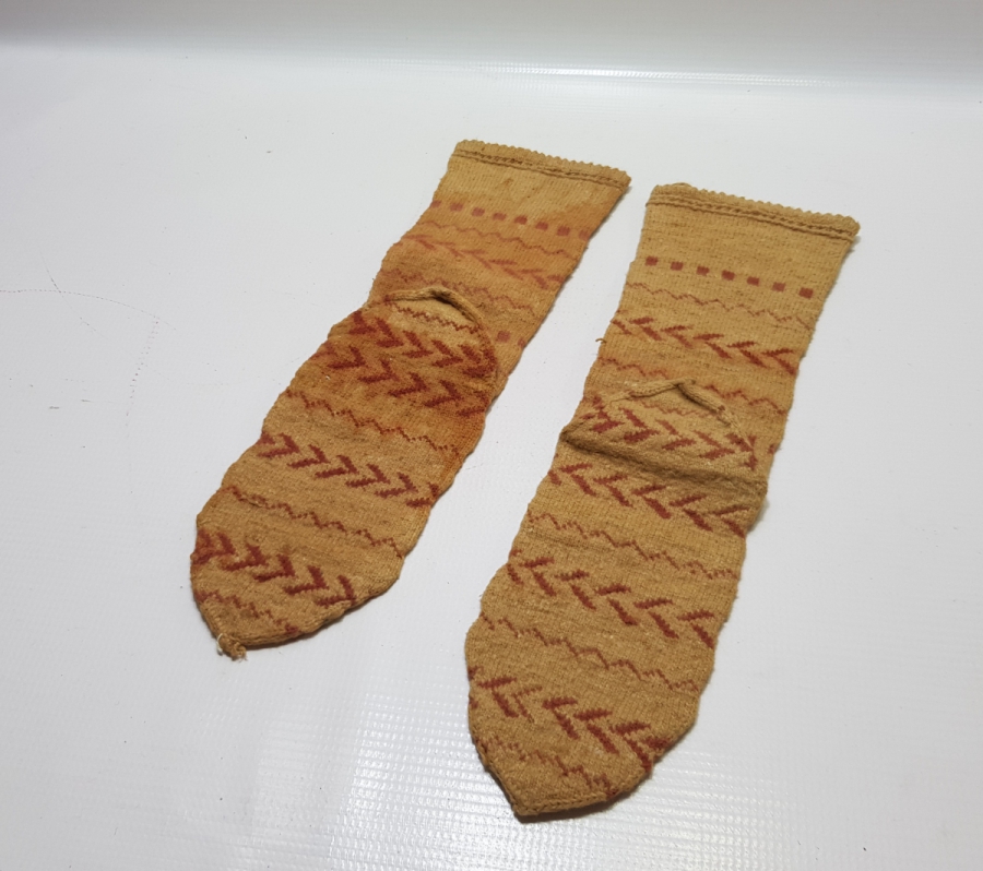 OSMANLI DÖNEMİ EL ÖRME YÖRÜK İŞİ YÜN ÇORAP