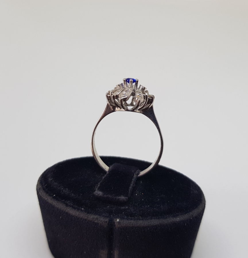 SAFİR VE PIRLANTA TAŞLI SARMAŞIK MODEL YÜZÜK