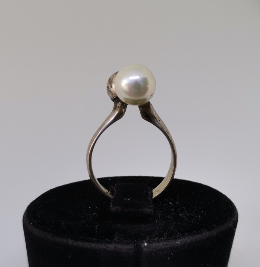 ÖZEL YAPIM İNCİLİ GÜMÜŞ YÜZÜK