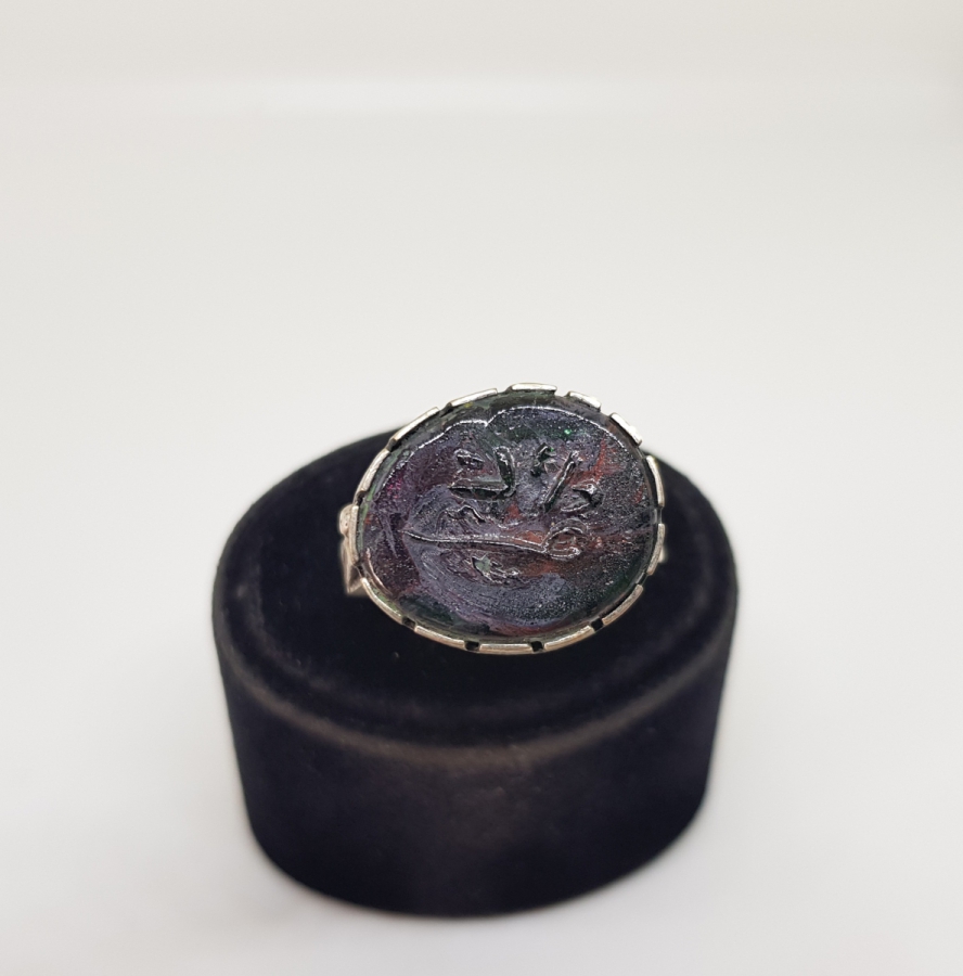 ÜZERİ OSMANLICA MURAD YAZILI GÜMÜŞ MONTÜRLÜ OSMANLI DÖNEMİ ŞAHIS YÜZÜĞÜ