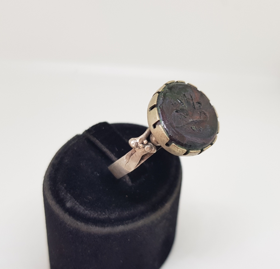 ÜZERİ OSMANLICA MURAD YAZILI GÜMÜŞ MONTÜRLÜ OSMANLI DÖNEMİ ŞAHIS YÜZÜĞÜ