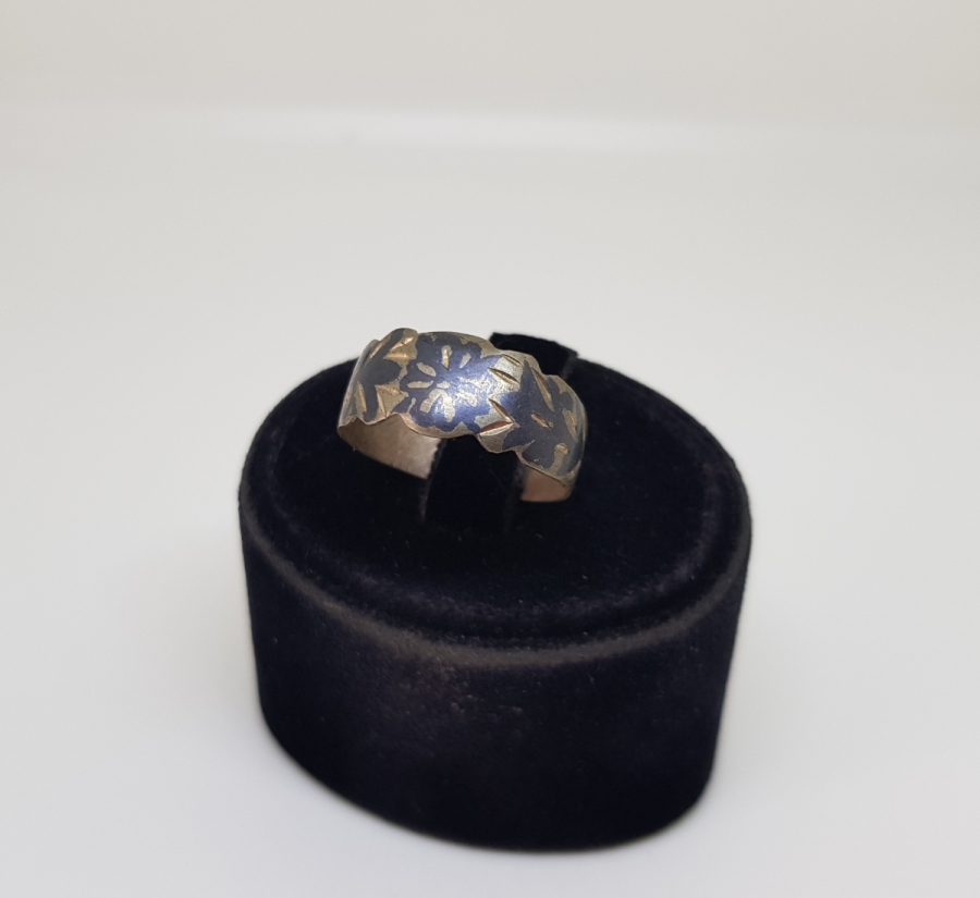 OSMANLI DÖNEMİ SAVAT İŞÇİLİKLİ GÜMÜŞ YÜZÜK