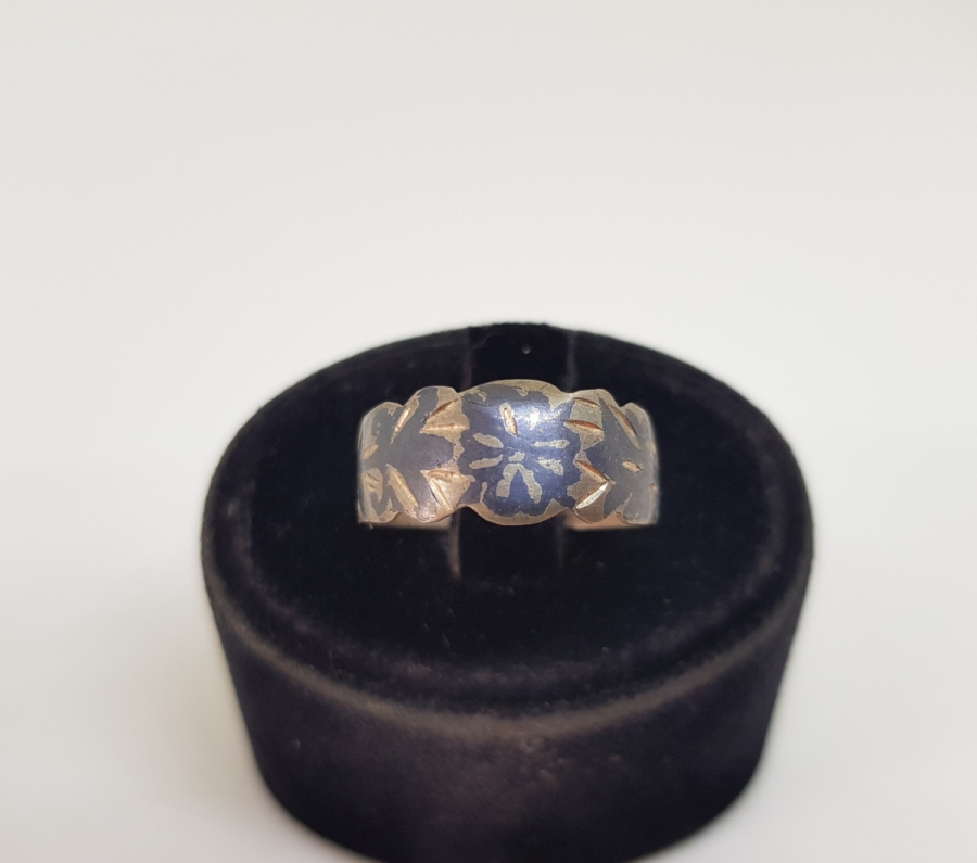 OSMANLI DÖNEMİ SAVAT İŞÇİLİKLİ GÜMÜŞ YÜZÜK