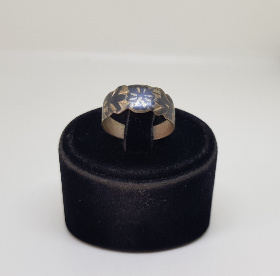 OSMANLI DÖNEMİ SAVAT İŞÇİLİKLİ GÜMÜŞ YÜZÜK