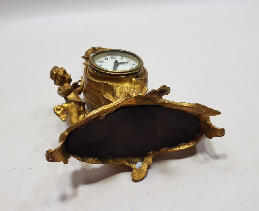 OSMANLI DÖNEMİ İNGİLİZ TOMBAK İŞÇİLİKLİ ŞÖMİNE SAATİ