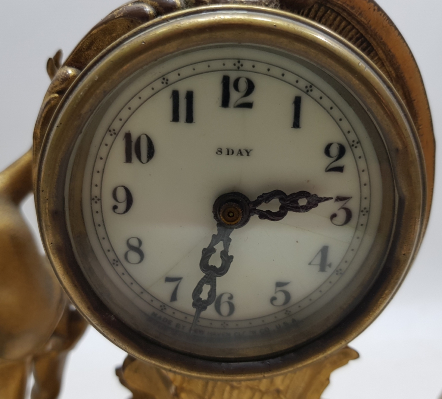 OSMANLI DÖNEMİ İNGİLİZ TOMBAK İŞÇİLİKLİ ŞÖMİNE SAATİ