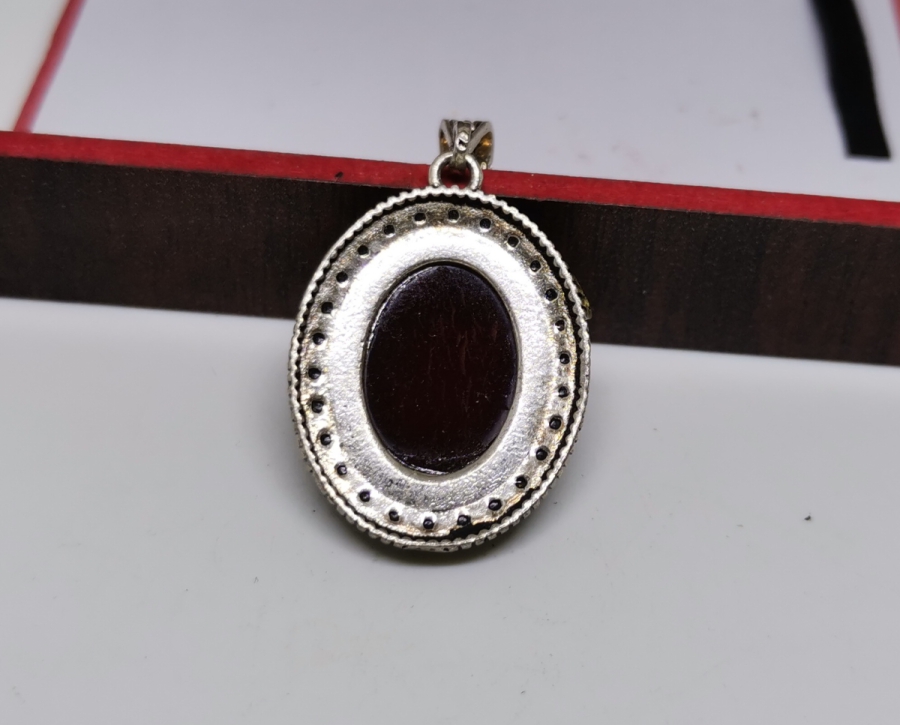 AKİK TAŞLI GÜMÜŞ KOLYE UCU