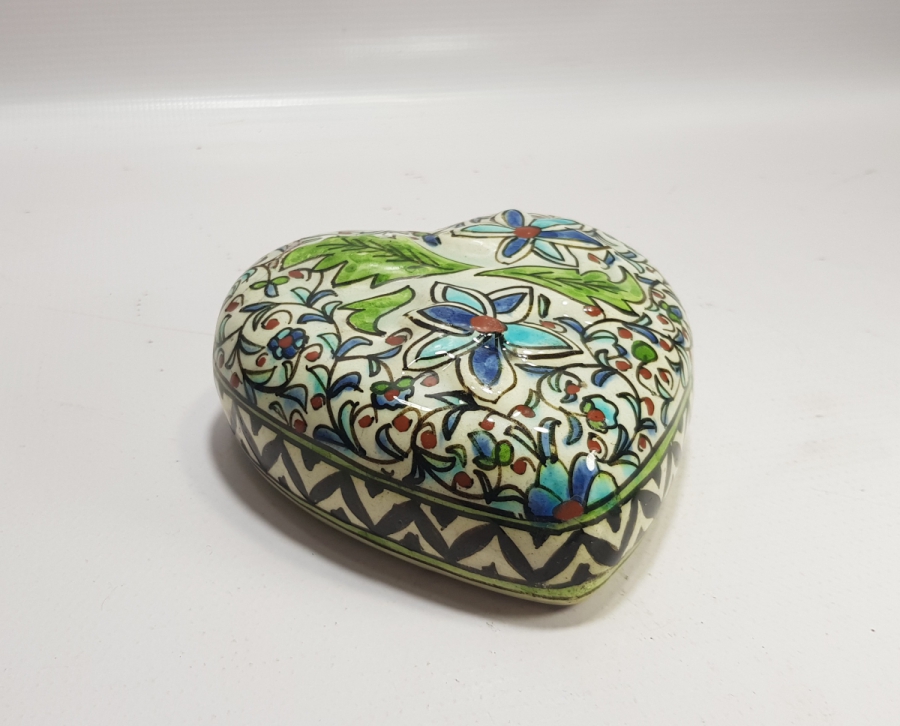 OSMANLI DÖNEMİ KÜTAHYA İŞİ ÇOK NADİR EL BOYAMA MERDİVEN ALTI KARANFİL SAKSISI