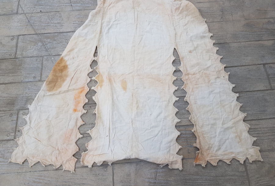 OSMANLI DÖNEMİ BEYAZ RENKLİ GELİN ÜÇ ETEĞİ