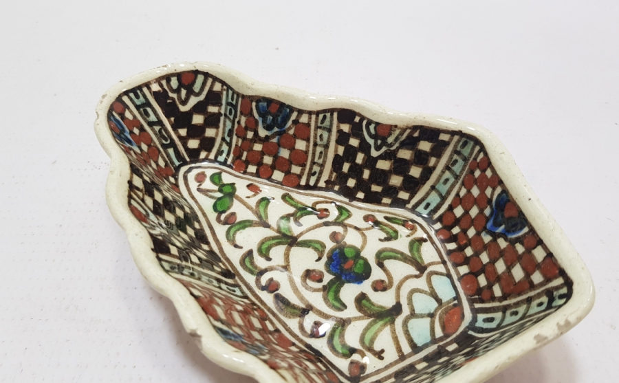 OSMANLI DÖNEMİ USTA İŞİ EL BOYAMA KUBBELİ FORMLU KÜTAHYA İFTARİYELİK - HURMALIK