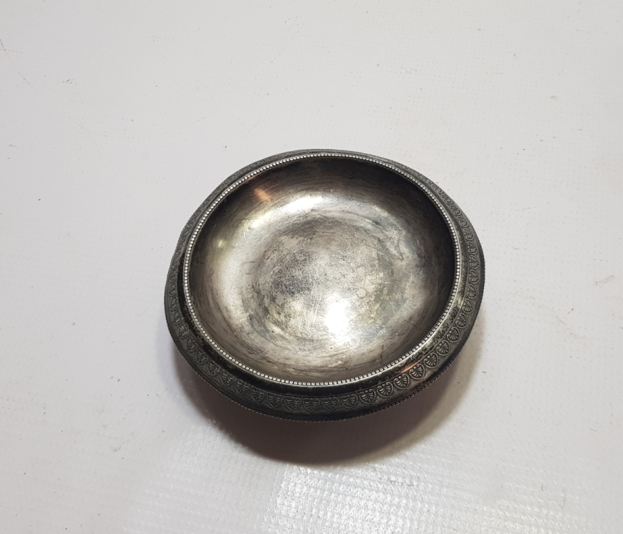 OSMANLI DÖNEMİ ÇOK NADİR İZMİR İŞİ RUM USTA DAMGALI GÜMÜŞ MACUNLUK