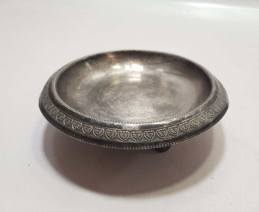 OSMANLI DÖNEMİ ÇOK NADİR İZMİR İŞİ RUM USTA DAMGALI GÜMÜŞ MACUNLUK