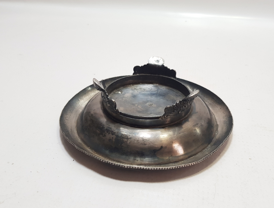 OSMANLI DÖNEMİ ÇOK NADİR İZMİR İŞİ RUM USTA DAMGALI GÜMÜŞ MACUNLUK