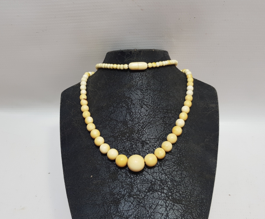 OSMANLI DÖNEMİ BÜYÜK BOY FİLDİŞİ GERDANLIK