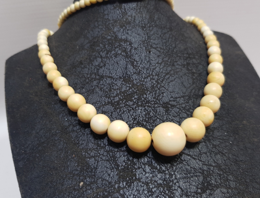 OSMANLI DÖNEMİ BÜYÜK BOY FİLDİŞİ GERDANLIK