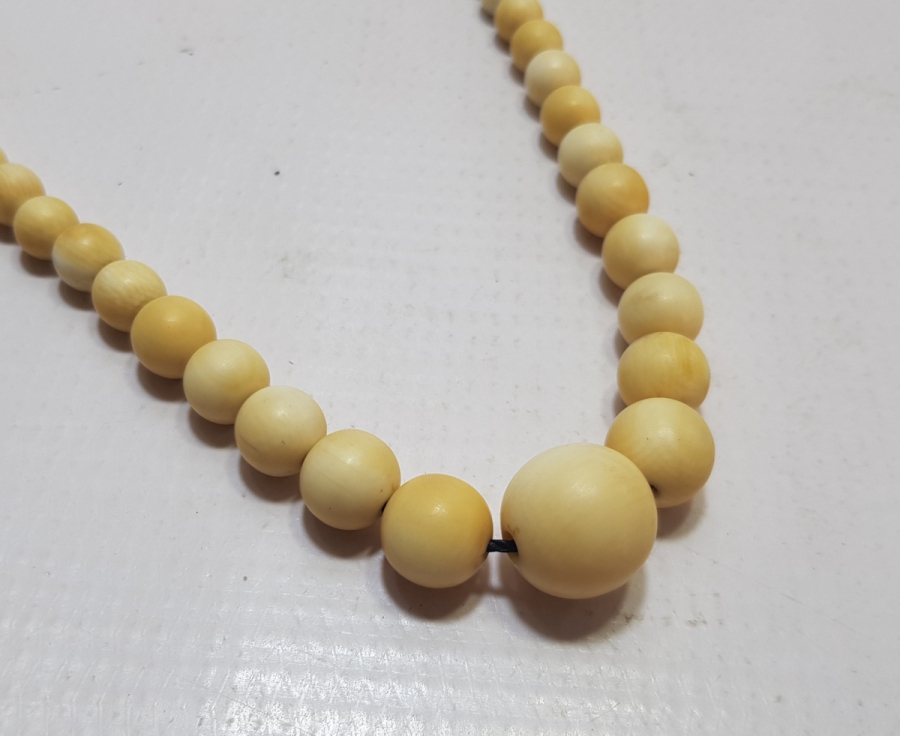 OSMANLI DÖNEMİ BÜYÜK BOY FİLDİŞİ GERDANLIK