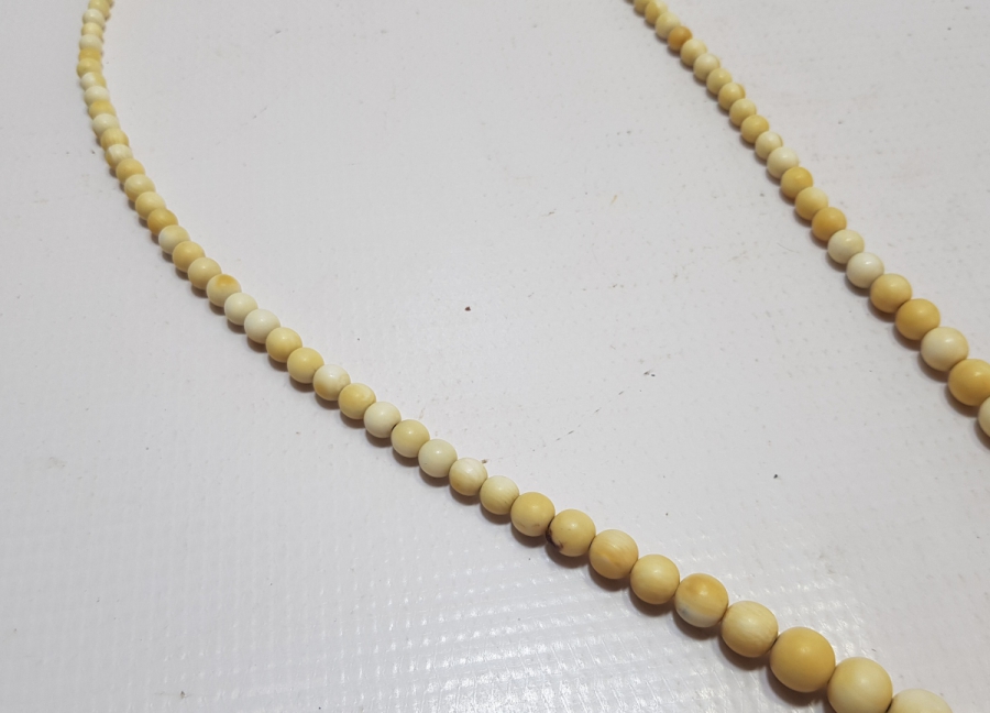 OSMANLI DÖNEMİ BÜYÜK BOY FİLDİŞİ GERDANLIK