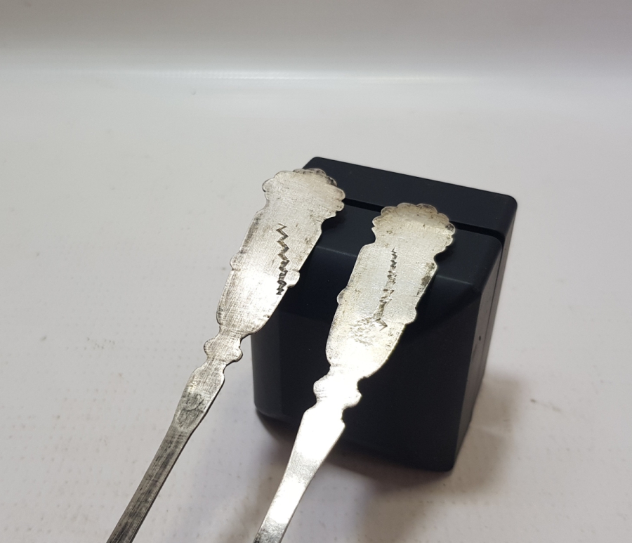 KABARTMA İŞÇİLİKLİ VE ABDÜLHAMİD HAN TUĞRALI NADİR GÜMÜŞ ÇATAL KAŞIK