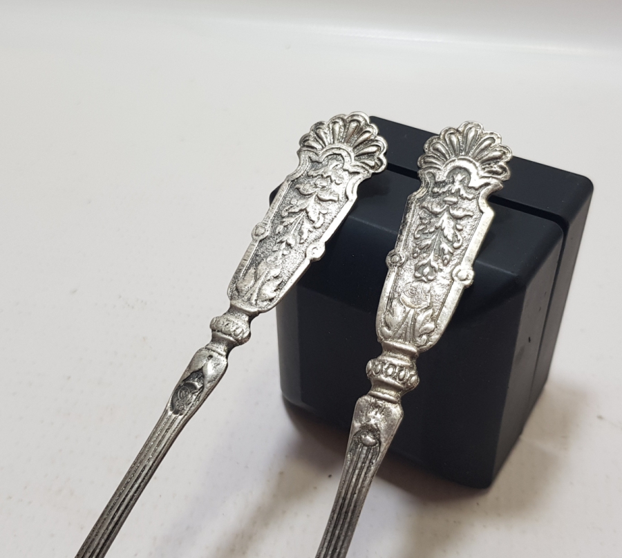 KABARTMA İŞÇİLİKLİ VE ABDÜLHAMİD HAN TUĞRALI NADİR GÜMÜŞ ÇATAL KAŞIK