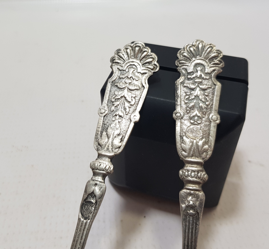 KABARTMA İŞÇİLİKLİ VE ABDÜLHAMİD HAN TUĞRALI NADİR GÜMÜŞ ÇATAL KAŞIK