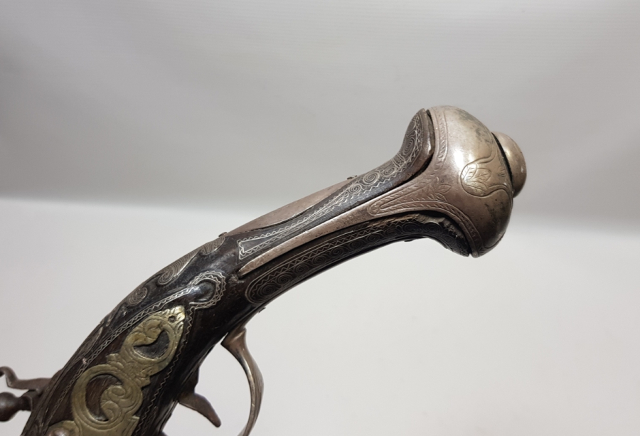 GÜMÜŞ ÇAKMA İŞÇİLİKLİ VE GÜMÜŞ APLİKLİ OSMANLI DÖNEMİ AFYON YAPIMI PİŞTOV