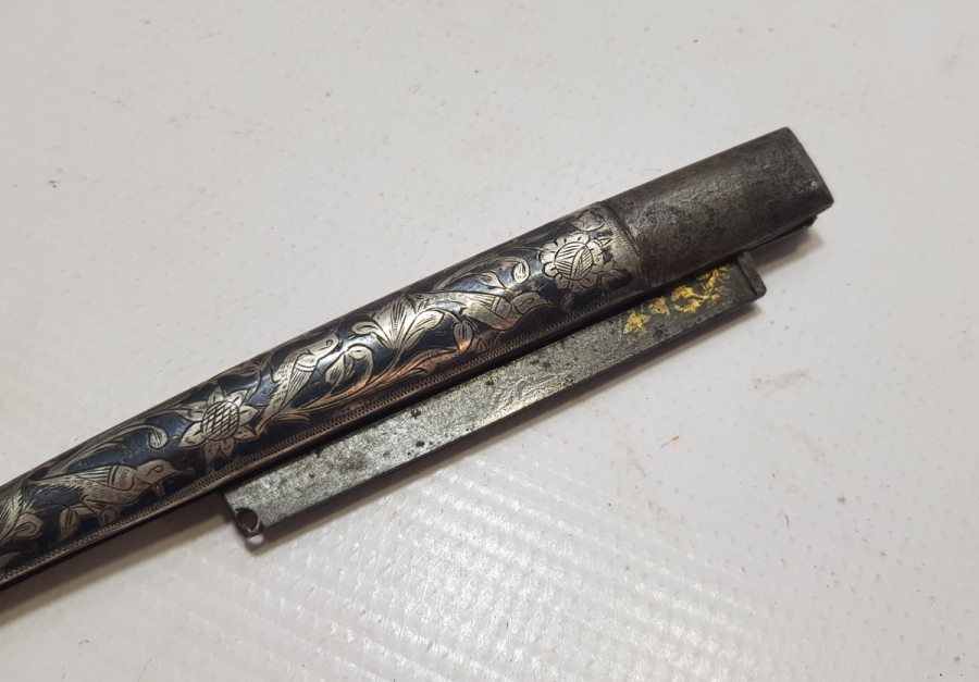 ÜZERİ ALTIN ÇAKMA VE SAVAT İŞÇİLİKLİ OSMANLI DÖNEMİ BÜYÜK BOY ERMENİ YAPIMI VAN ÇAKI