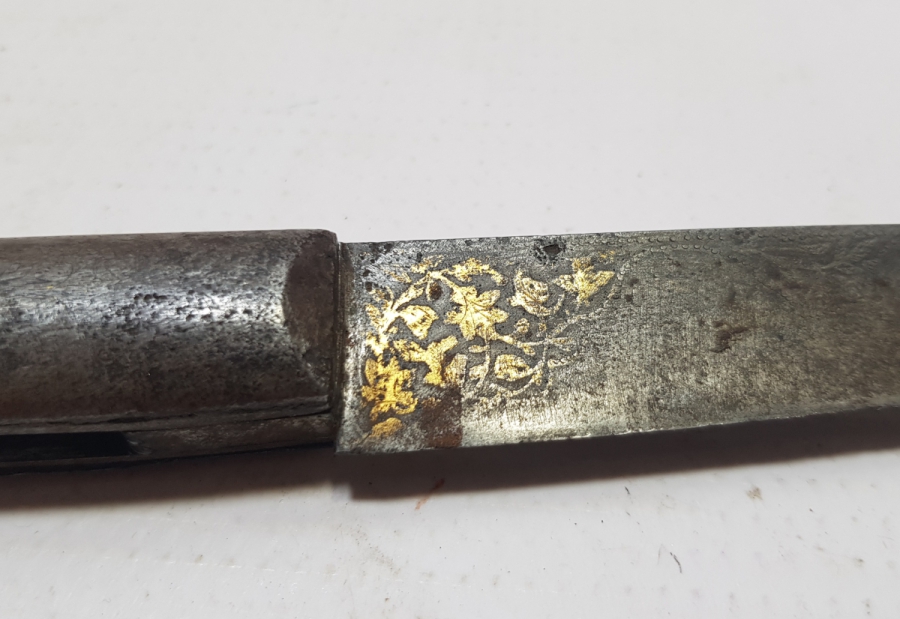 ÜZERİ ALTIN ÇAKMA VE SAVAT İŞÇİLİKLİ OSMANLI DÖNEMİ BÜYÜK BOY ERMENİ YAPIMI VAN ÇAKI